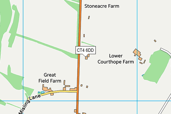 CT4 6DD map - OS VectorMap District (Ordnance Survey)