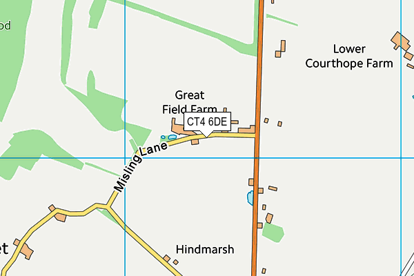 CT4 6DE map - OS VectorMap District (Ordnance Survey)