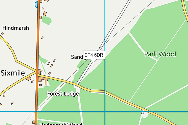 CT4 6DR map - OS VectorMap District (Ordnance Survey)