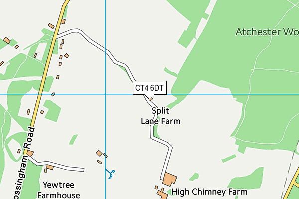 CT4 6DT map - OS VectorMap District (Ordnance Survey)