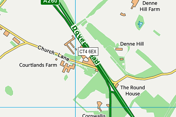 CT4 6EX map - OS VectorMap District (Ordnance Survey)