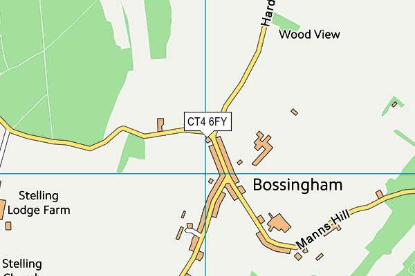 CT4 6FY map - OS VectorMap District (Ordnance Survey)