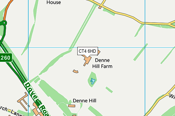 CT4 6HD map - OS VectorMap District (Ordnance Survey)