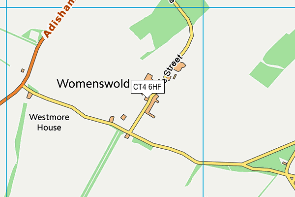 CT4 6HF map - OS VectorMap District (Ordnance Survey)