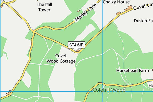 CT4 6JR map - OS VectorMap District (Ordnance Survey)