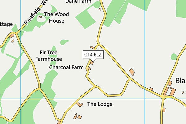 CT4 6LZ map - OS VectorMap District (Ordnance Survey)