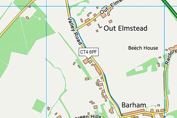 CT4 6PF map - OS VectorMap District (Ordnance Survey)