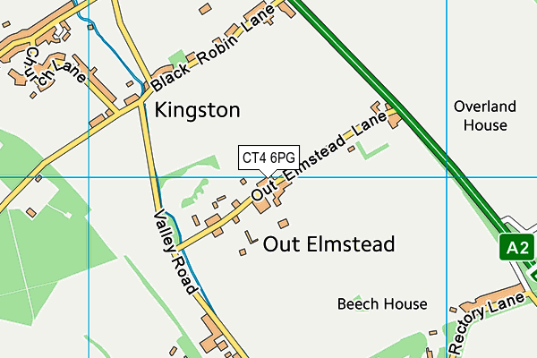 CT4 6PG map - OS VectorMap District (Ordnance Survey)