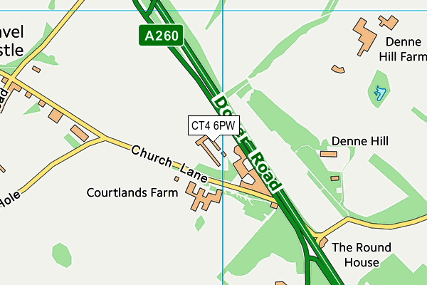 CT4 6PW map - OS VectorMap District (Ordnance Survey)