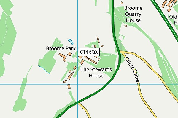 Broome Park Golf Club map (CT4 6QX) - OS VectorMap District (Ordnance Survey)