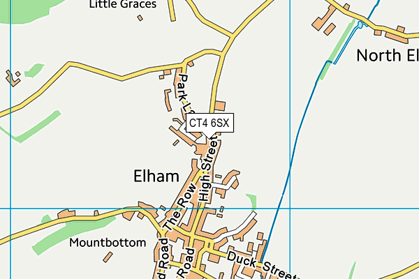 Elham Community Sports Centre map (CT4 6SX) - OS VectorMap District (Ordnance Survey)