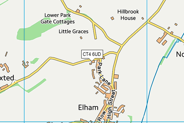 Elham Valley Cricket Club map (CT4 6UD) - OS VectorMap District (Ordnance Survey)