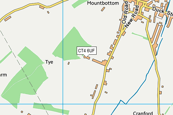 CT4 6UF map - OS VectorMap District (Ordnance Survey)