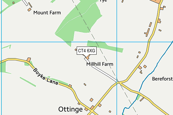 CT4 6XG map - OS VectorMap District (Ordnance Survey)