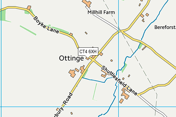 CT4 6XH map - OS VectorMap District (Ordnance Survey)