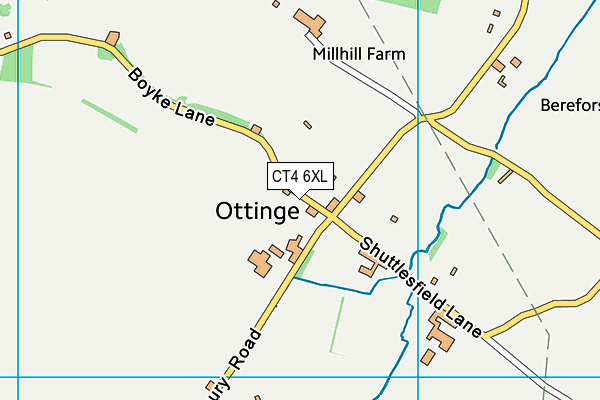 CT4 6XL map - OS VectorMap District (Ordnance Survey)