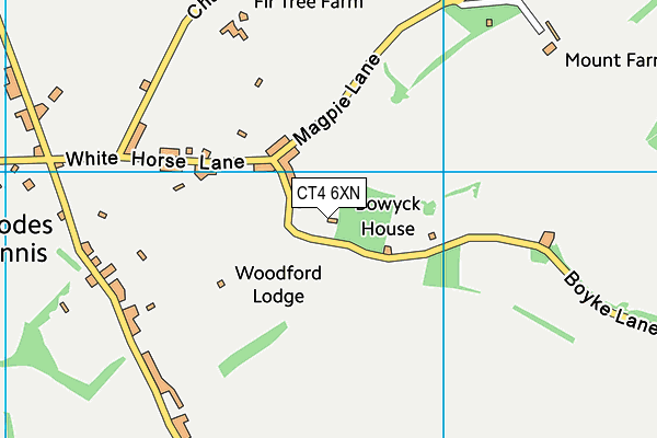 CT4 6XN map - OS VectorMap District (Ordnance Survey)