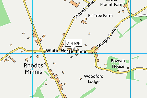 CT4 6XP map - OS VectorMap District (Ordnance Survey)