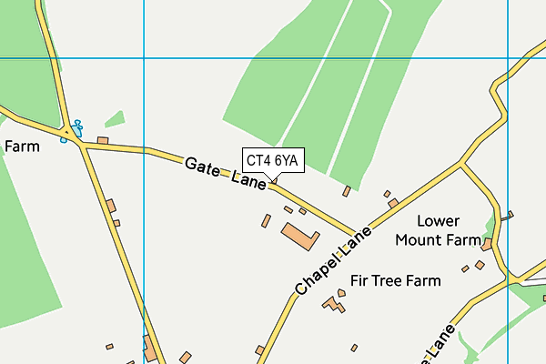 CT4 6YA map - OS VectorMap District (Ordnance Survey)