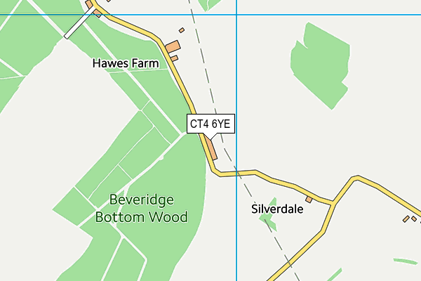 CT4 6YE map - OS VectorMap District (Ordnance Survey)