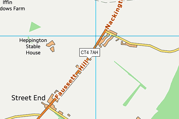 CT4 7AH map - OS VectorMap District (Ordnance Survey)