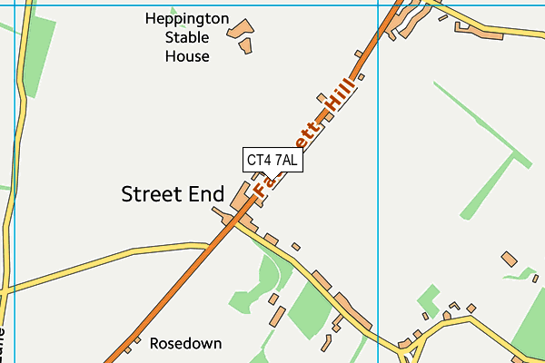 CT4 7AL map - OS VectorMap District (Ordnance Survey)