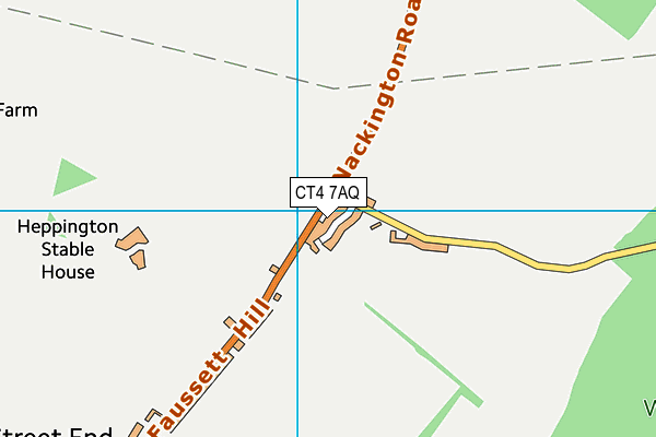 CT4 7AQ map - OS VectorMap District (Ordnance Survey)