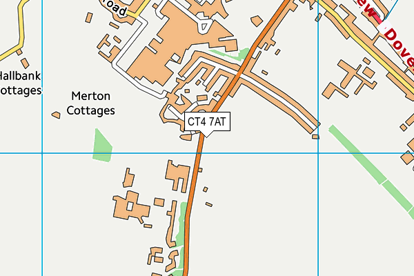 CT4 7AT map - OS VectorMap District (Ordnance Survey)