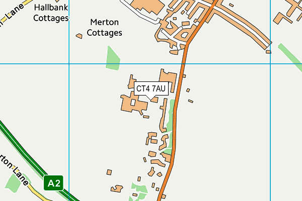CT4 7AU map - OS VectorMap District (Ordnance Survey)