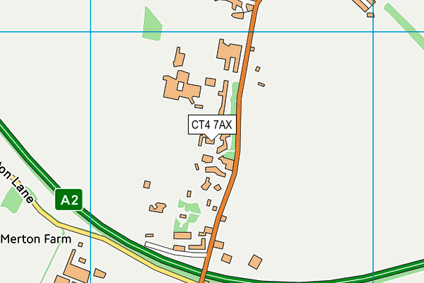 CT4 7AX map - OS VectorMap District (Ordnance Survey)