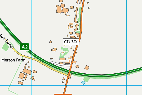 CT4 7AY map - OS VectorMap District (Ordnance Survey)