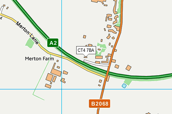 CT4 7BA map - OS VectorMap District (Ordnance Survey)