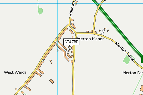 CT4 7BD map - OS VectorMap District (Ordnance Survey)