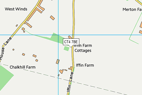 CT4 7BE map - OS VectorMap District (Ordnance Survey)