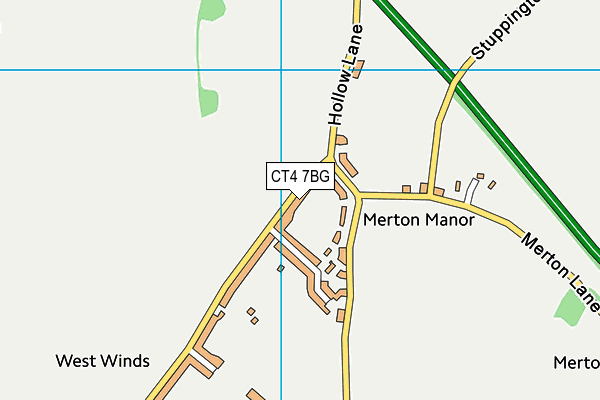 CT4 7BG map - OS VectorMap District (Ordnance Survey)