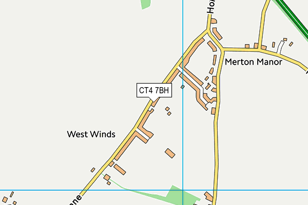 CT4 7BH map - OS VectorMap District (Ordnance Survey)