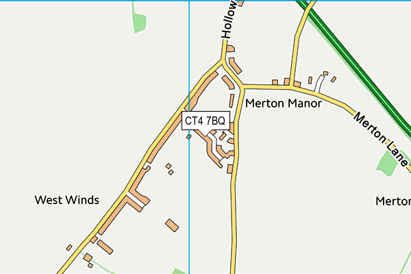 CT4 7BQ map - OS VectorMap District (Ordnance Survey)