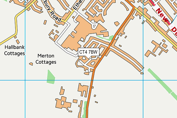 CT4 7BW map - OS VectorMap District (Ordnance Survey)