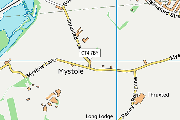 CT4 7BY map - OS VectorMap District (Ordnance Survey)