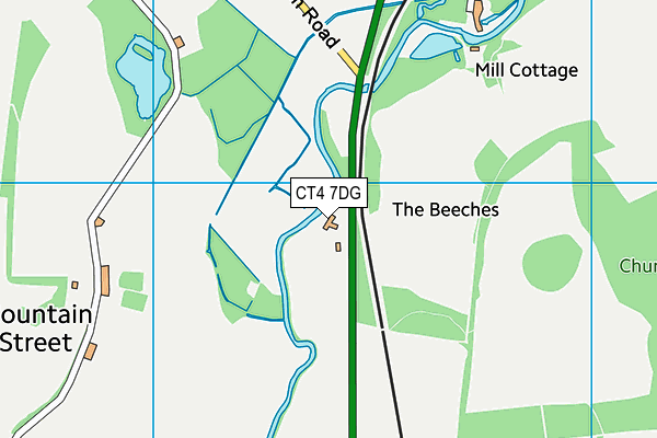 CT4 7DG map - OS VectorMap District (Ordnance Survey)