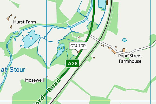 CT4 7DP map - OS VectorMap District (Ordnance Survey)