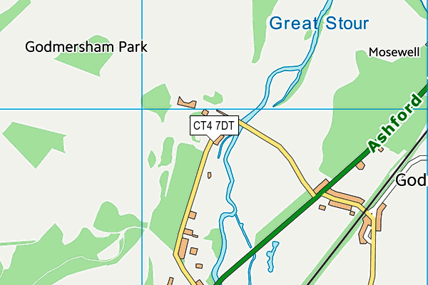 CT4 7DT map - OS VectorMap District (Ordnance Survey)