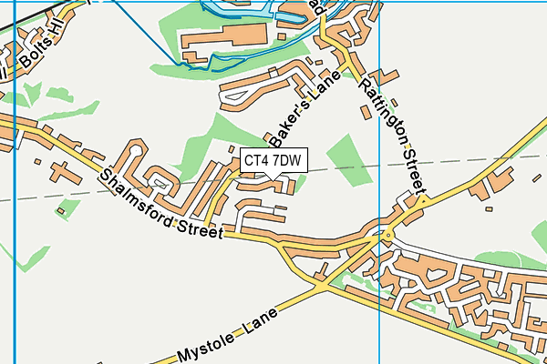 CT4 7DW map - OS VectorMap District (Ordnance Survey)