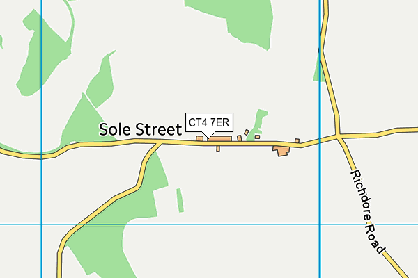 CT4 7ER map - OS VectorMap District (Ordnance Survey)