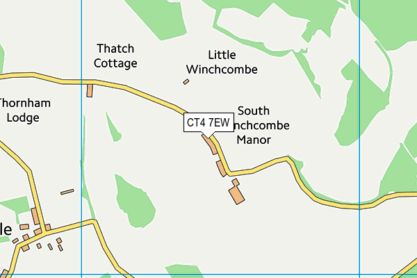 CT4 7EW map - OS VectorMap District (Ordnance Survey)