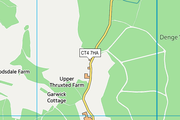 CT4 7HA map - OS VectorMap District (Ordnance Survey)