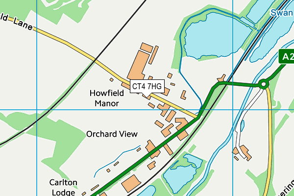 CT4 7HG map - OS VectorMap District (Ordnance Survey)