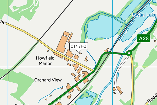 CT4 7HQ map - OS VectorMap District (Ordnance Survey)