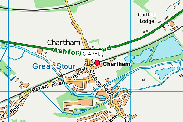 CT4 7HU map - OS VectorMap District (Ordnance Survey)