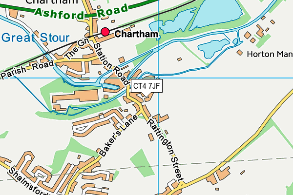 CT4 7JF map - OS VectorMap District (Ordnance Survey)